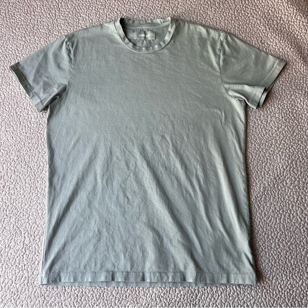 Labo.Art Men's Medium Short Sleeve Mint Green Cotton Crew T-Shirt Made in Italy